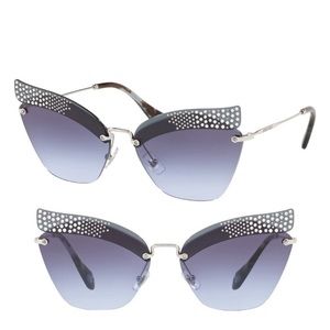 MIU MIU crystal cat eye sunglasses